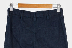 Denim Flannel Cuff Straight Leg