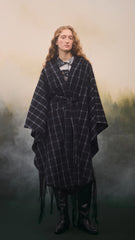 Windowpane Cape Coat