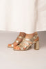 Strappy Metallic Heel