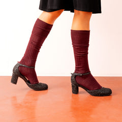 Malva Glitter Heel