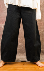 Wide Leg Cotton Twill Pant