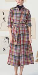 Check Wool Dress