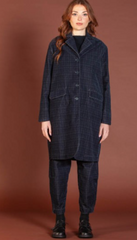 Sibilla Plaid Velvet Coat