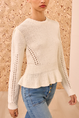 Aurelie LS Peplum Top