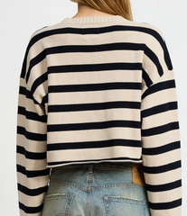Crop Stripe Sweater