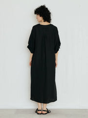 Linen Knot Sleeve Dress
