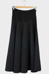 Knit Combo Godet Skirt