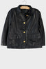 Relax Button Leather Jacket