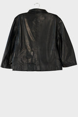 Relax Button Leather Jacket