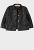 Relax Button Leather Jacket