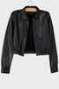 Leather Crop Boxy Shirt