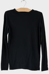 Cotton/Wool Jersey Rib Crew