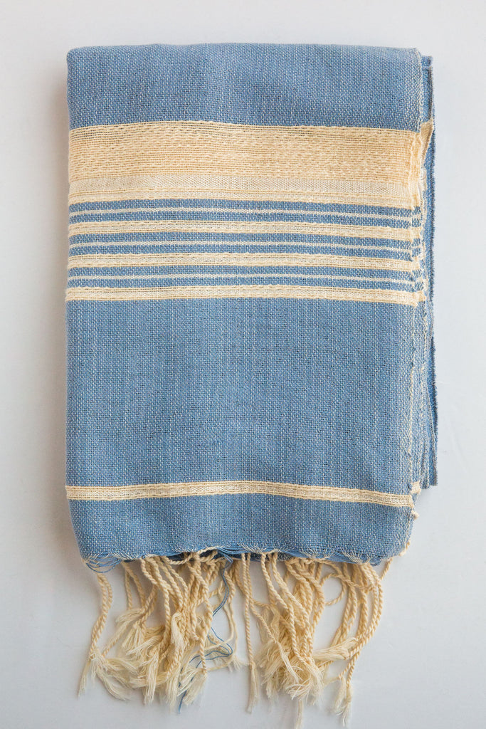 Scents & Feel Blue Stripe Fouta Towel