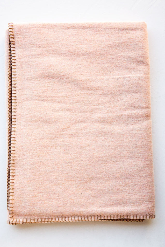 Sylt Solid Stitch Blanket Lt Pink