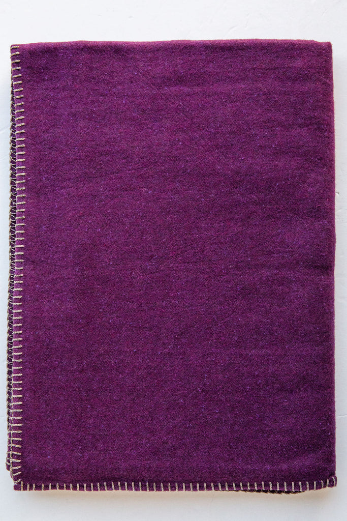 Sylt Solid Stitch Blanket Grape