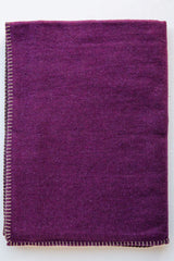 Sylt Solid Stitch Blanket Grape