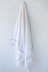 Raag White/ Blue Towel