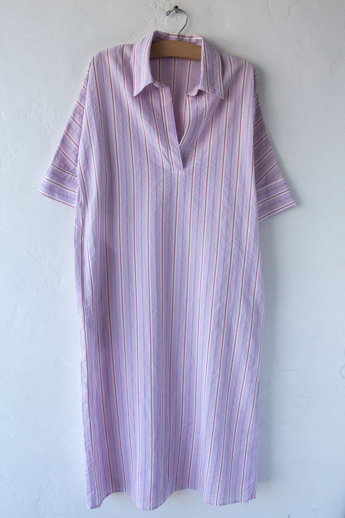 Stripe S/S Midi Dress