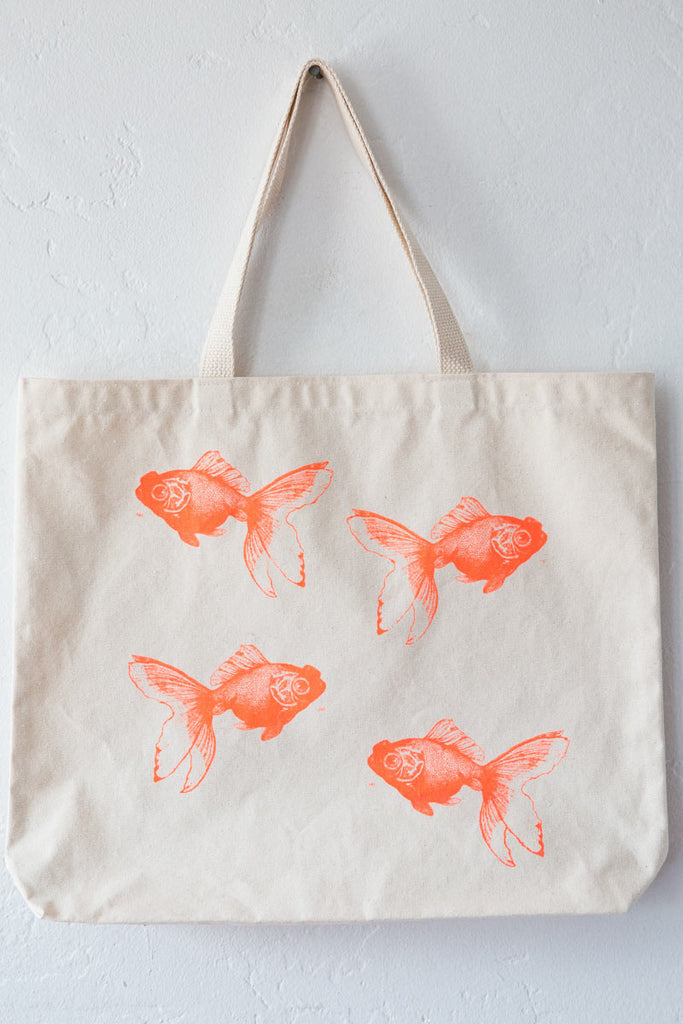 lucky fish goldfish tote