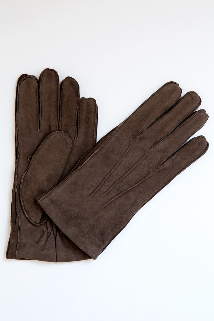 orciani taupe suede gloves