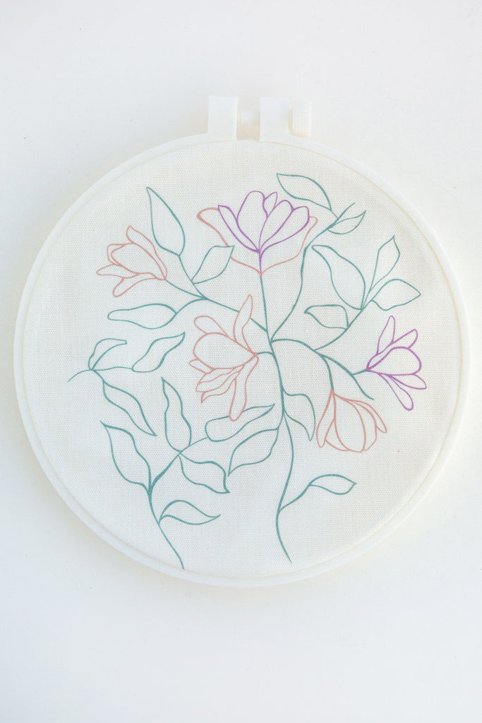 KINUA floral embroidery kit