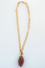 Amethyst Cylinder Necklace
