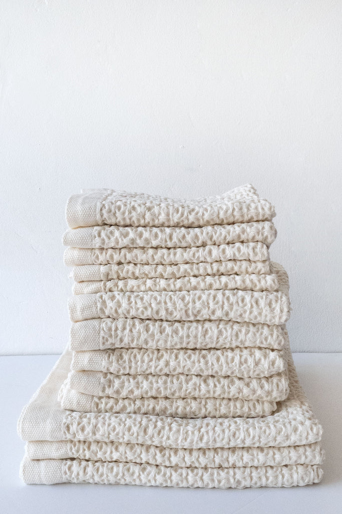 Ivory Lattice Towel, Ivory